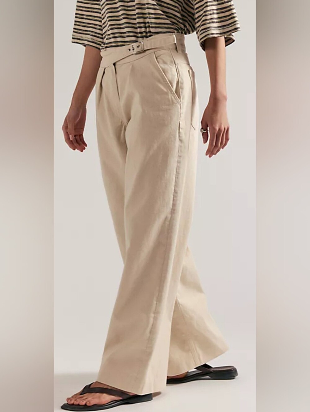 NWOT Free People Buckle Up Sold Out Khaki Trouser Pant Sz 2 And 4 Available.
